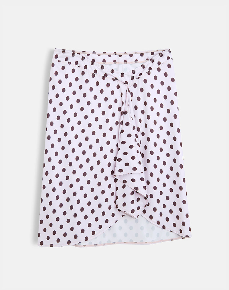 Esmeray Falda Midi de Lunares Retro