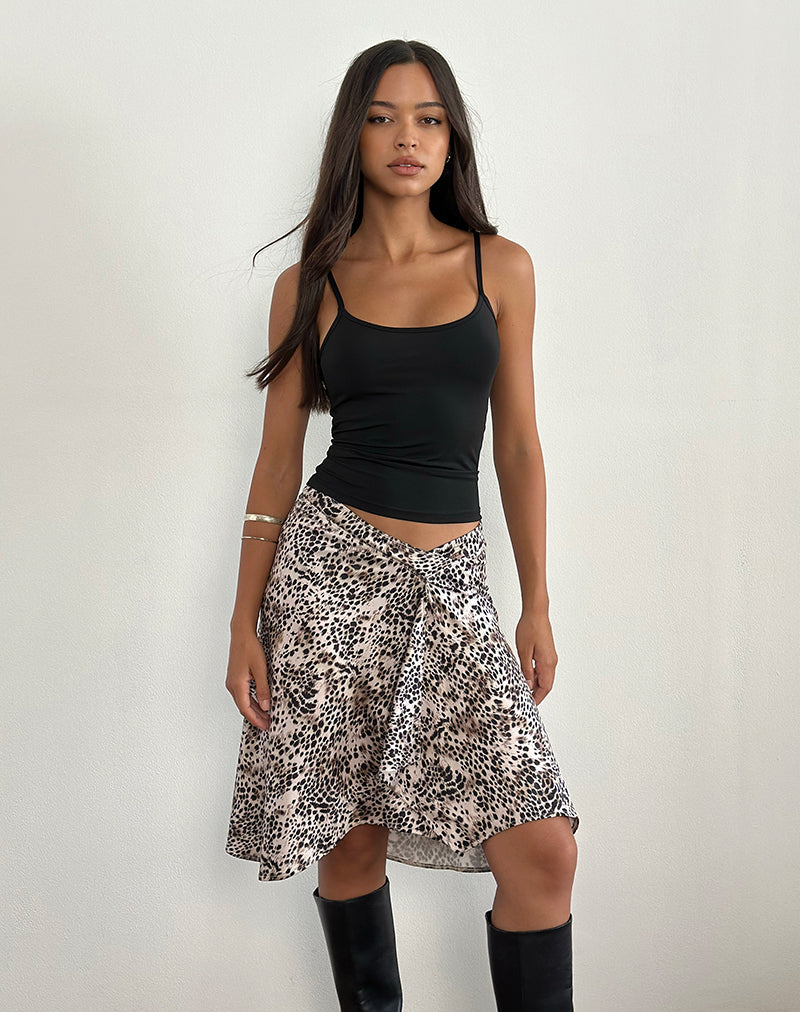 Esmeray Falda Midi en Leopardo Salvaje