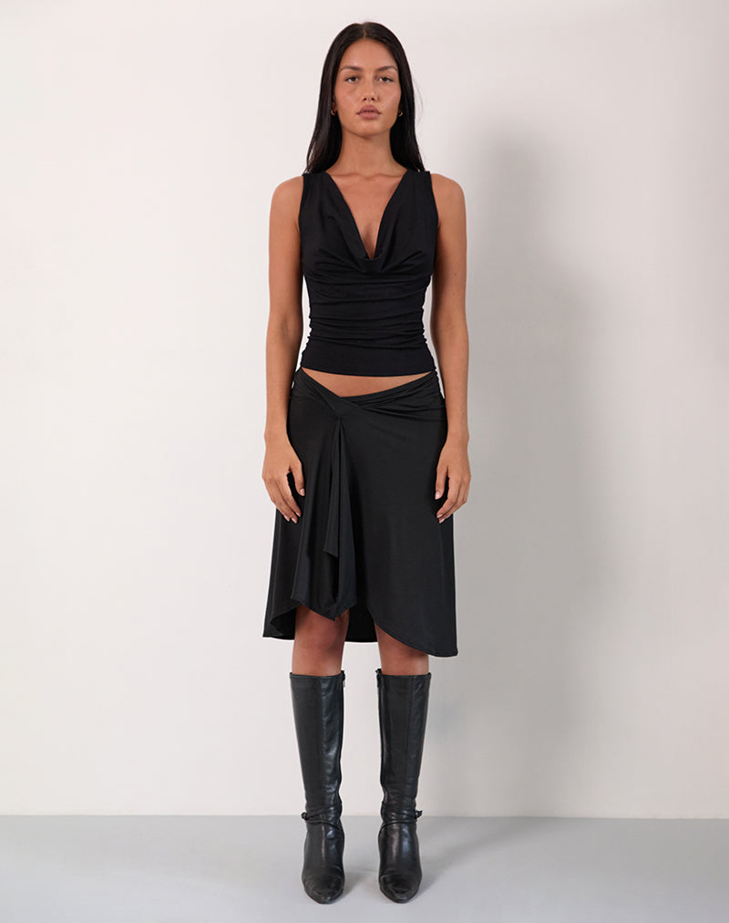 Esmeray Falda Midi En Negro