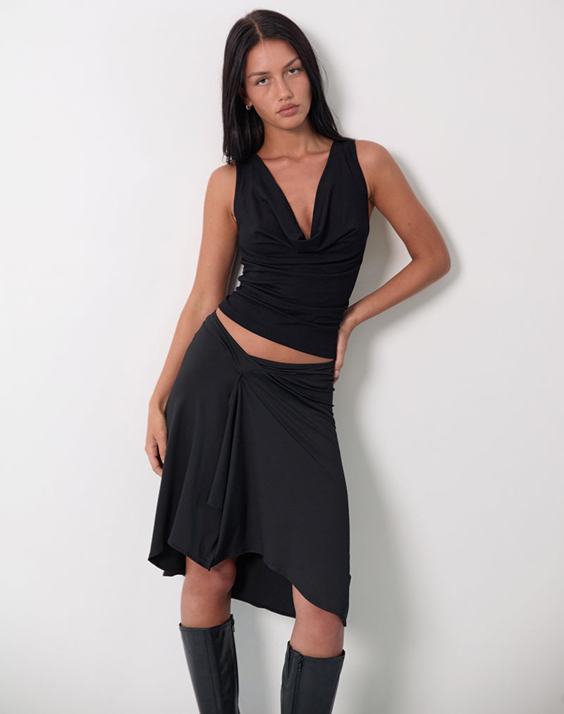 Esmeray Falda Midi En Negro
