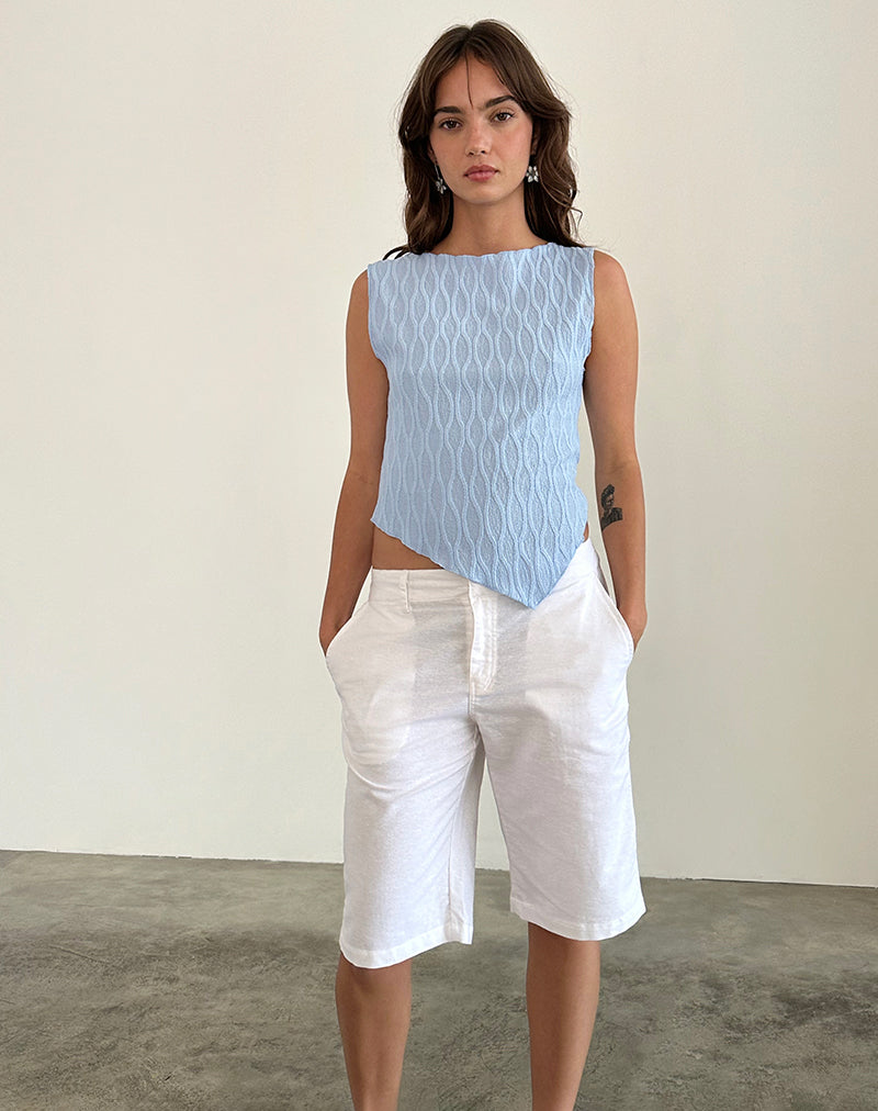 Imagen de Etta Vest Top Azul arrugado