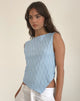 Imagen de Etta Vest Top Azul arrugado