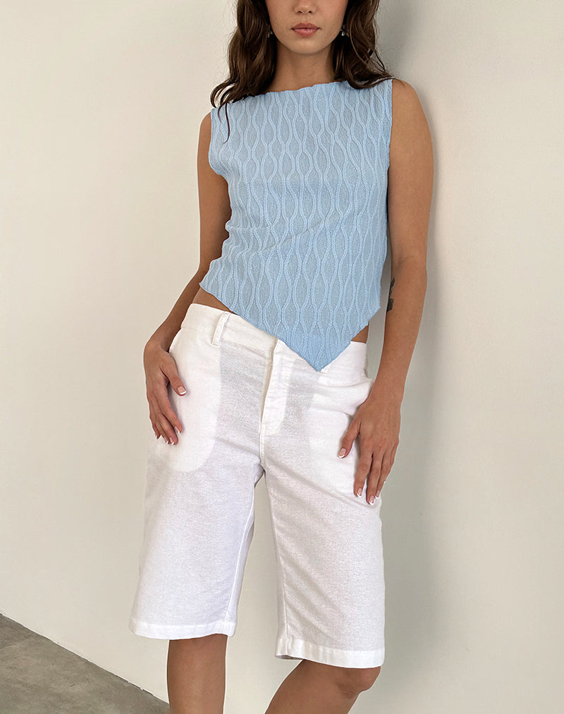 Imagen de Etta Vest Top Azul arrugado