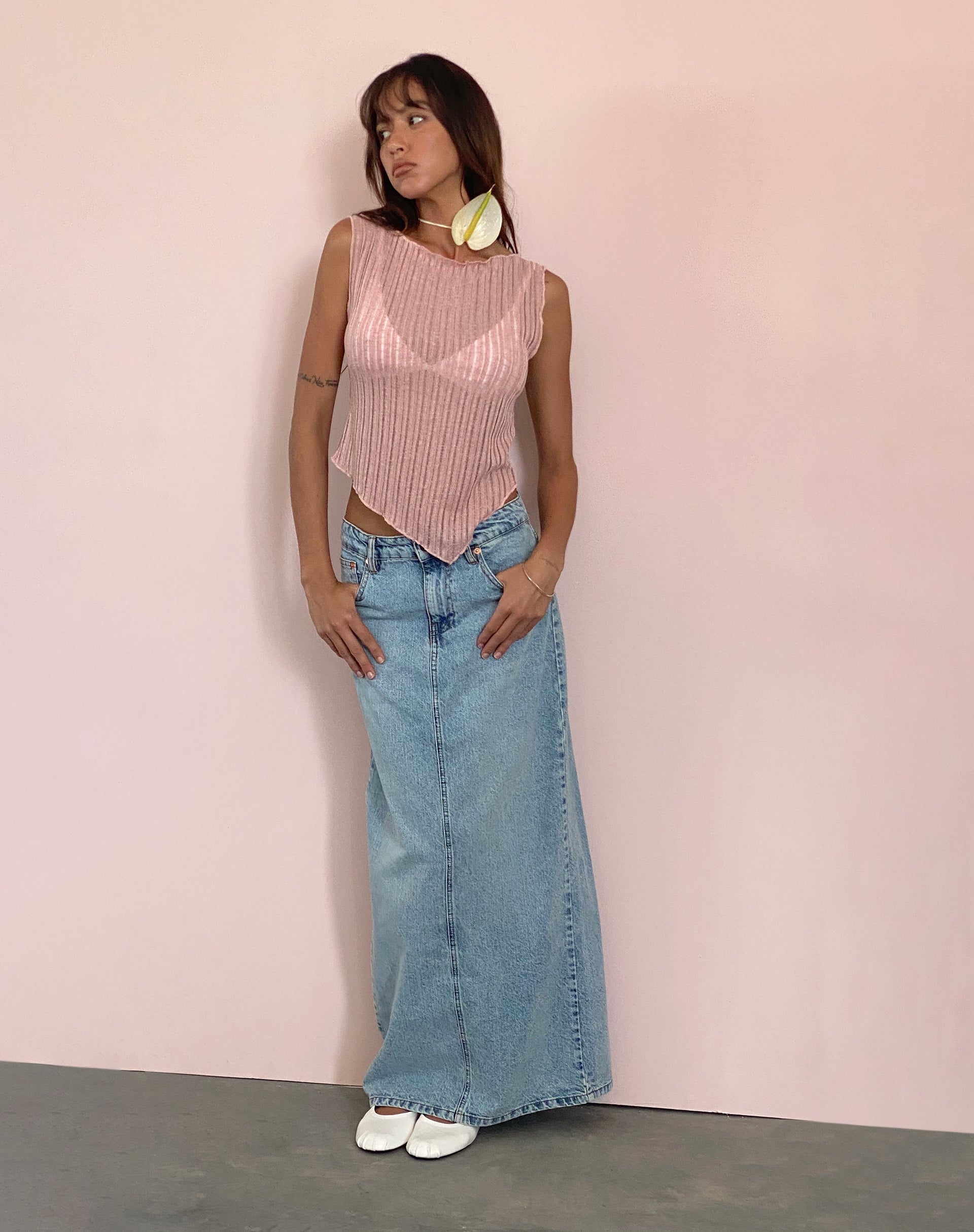 imagen de Etta Knitted Vest Top In Pink