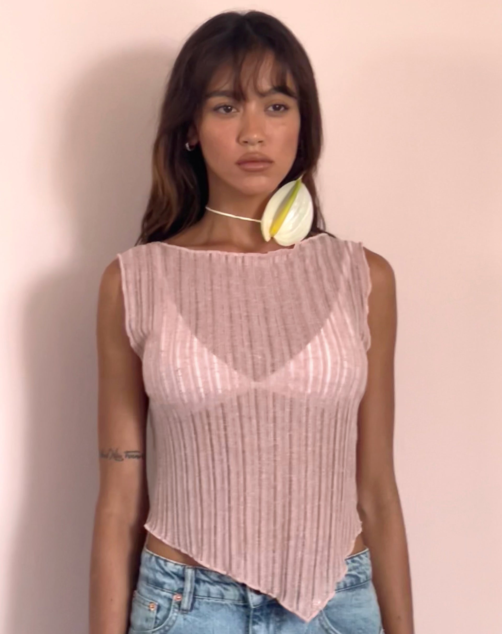imagen de Etta Knitted Vest Top In Pink