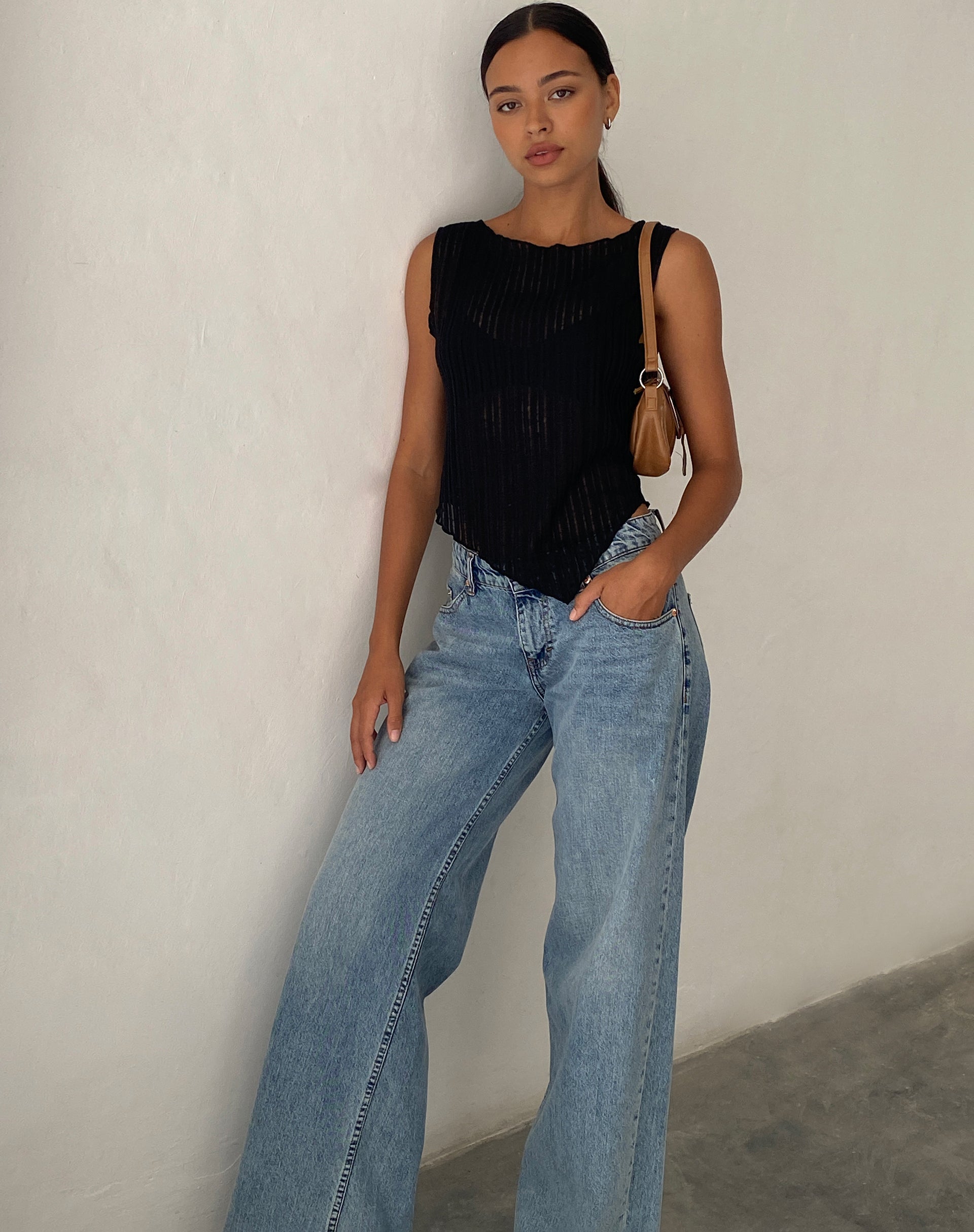 imagen de Etta Knitted Vest Top in Black