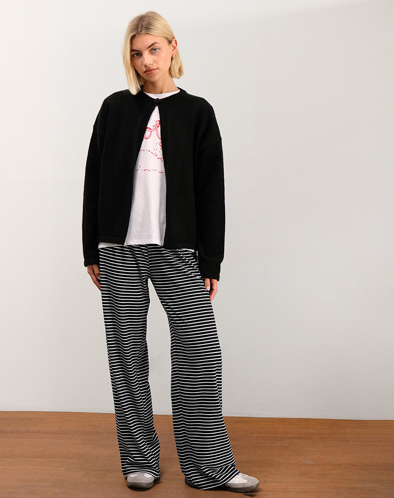 Pantalón Eunice a rayas blancas y negras