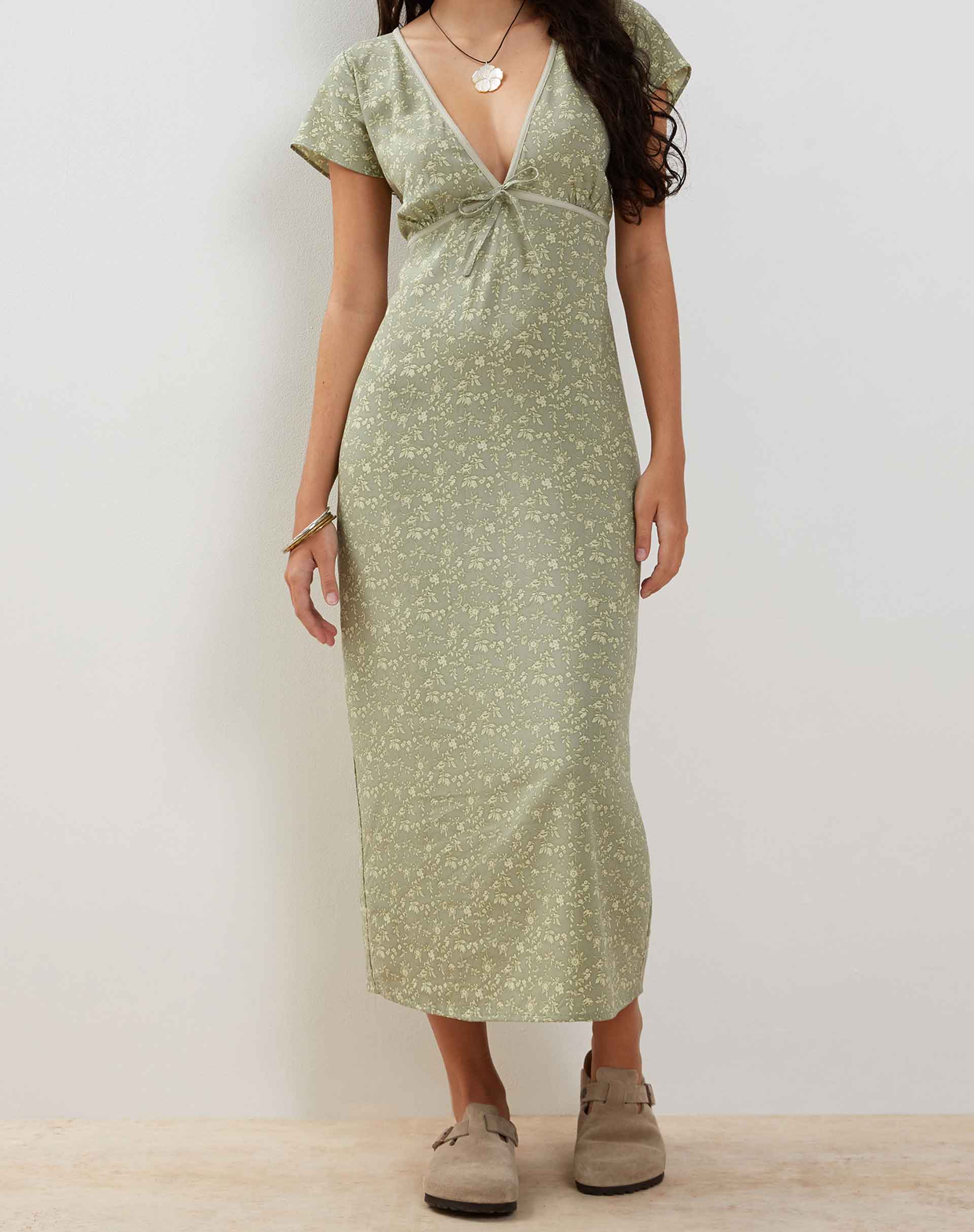 Imagen de Eviaso Vestido Midi en Ditsy Mix Floral Verde