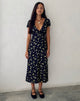 imagen de Eviaso Midi Dress in Lemon and Lime Black