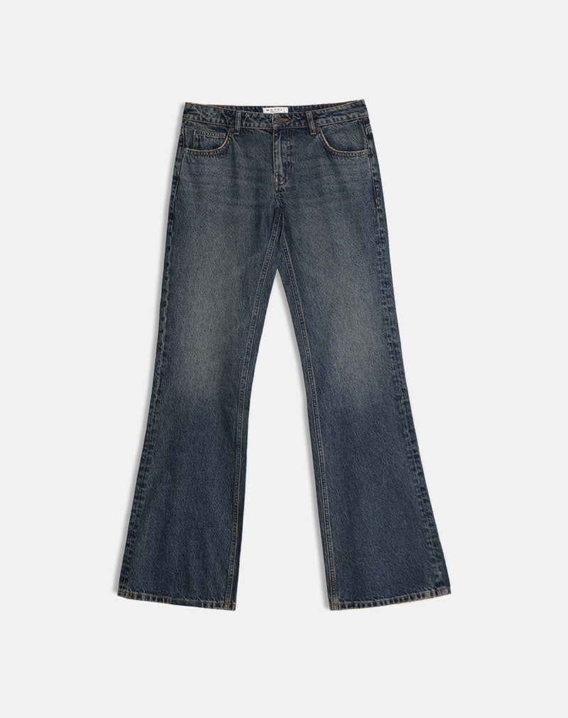Imagen de Vaqueros Extra Low Rise Flare en Dirty Green