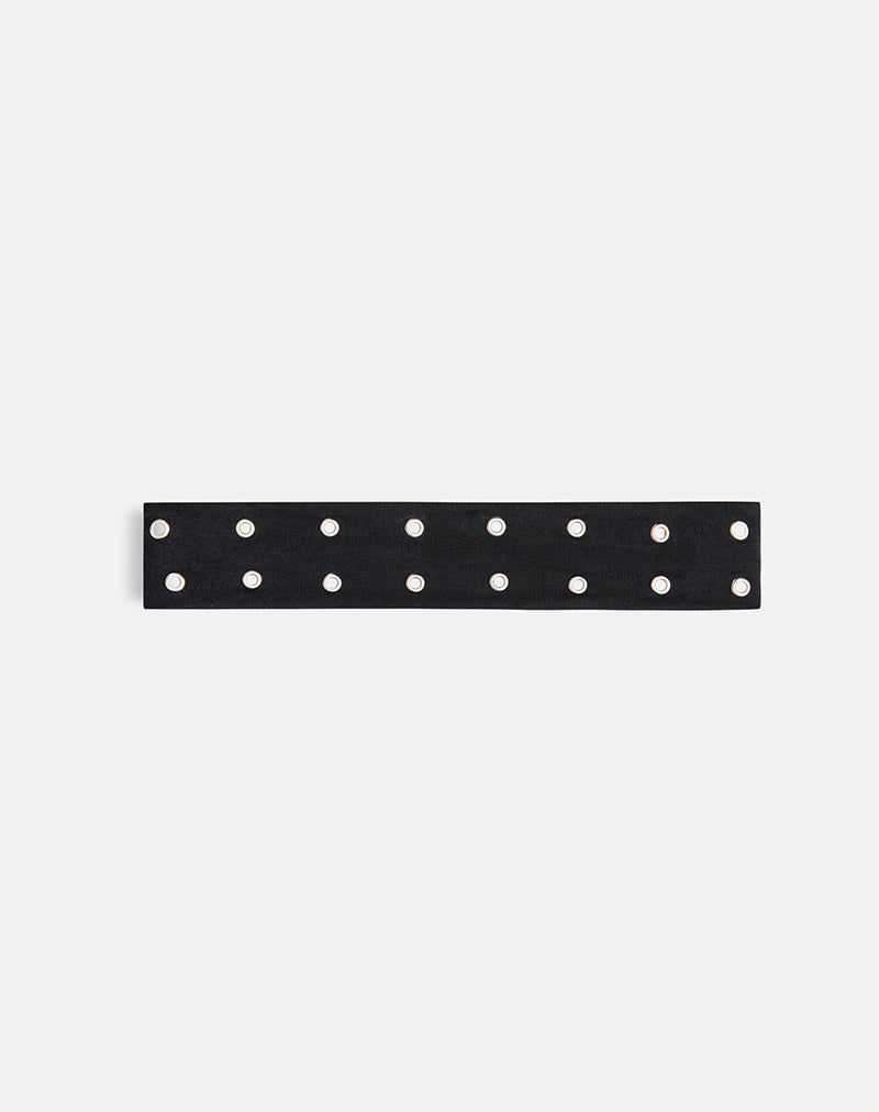 Imagen de Diadema de ojetes en negro