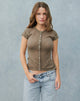 Imagen de Elmira Top en tejido de punto Sheer Khaki