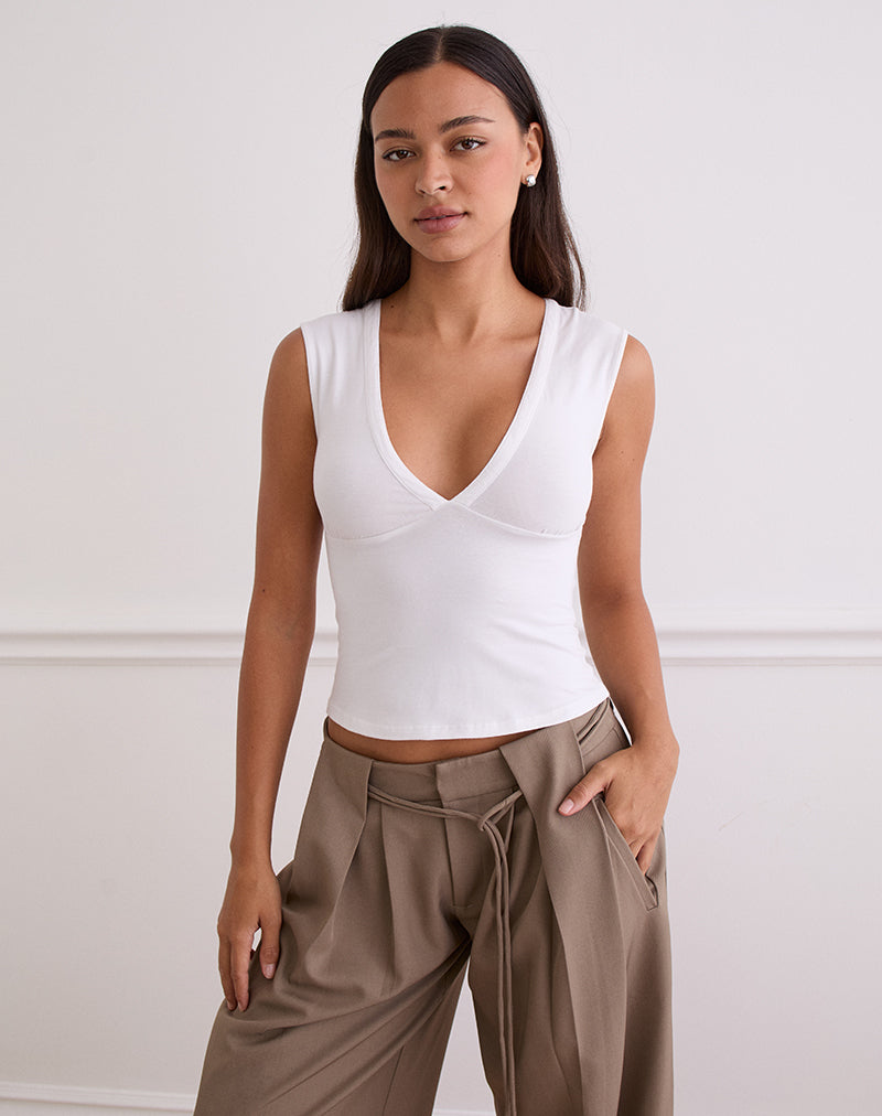 Imagen de Emberly Plunge Top Blanco