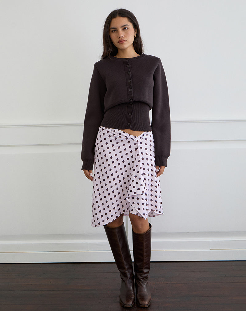 Esmeray Falda Midi de Lunares Retro