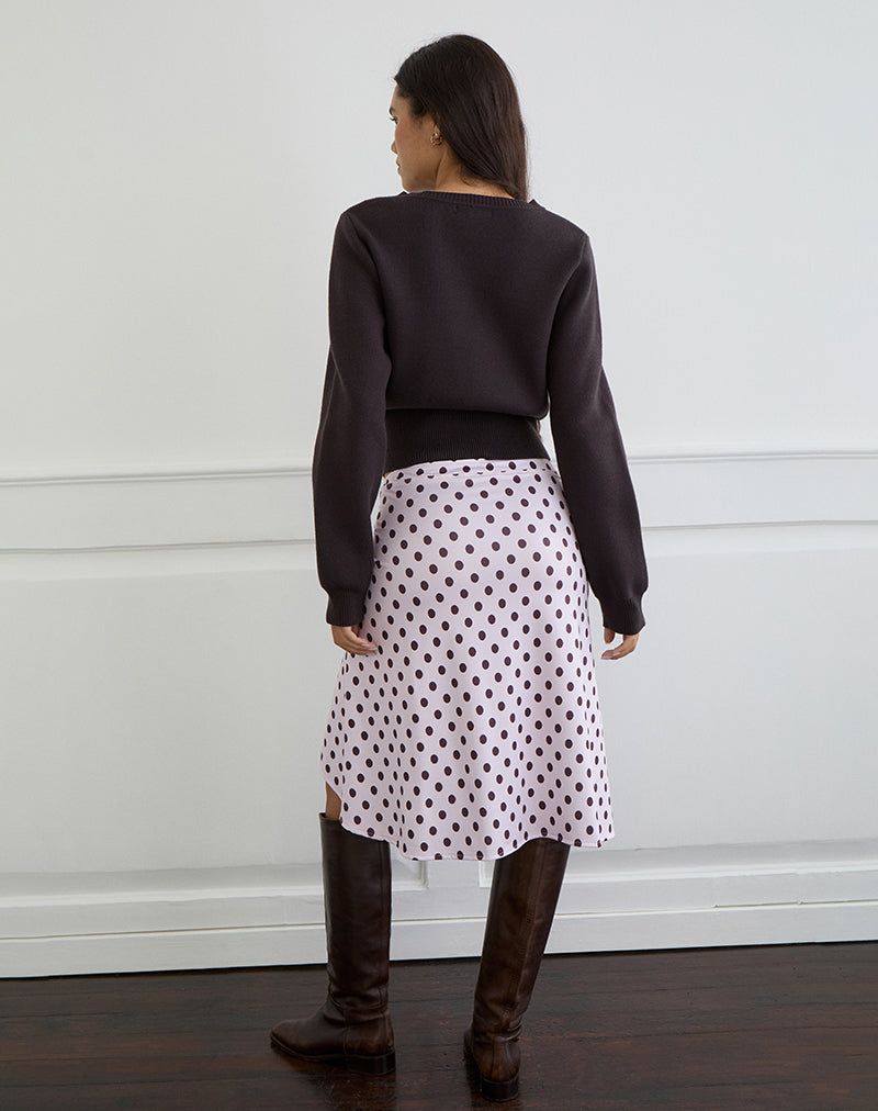 Imagen de Esmeray Falda midi de lunares retro