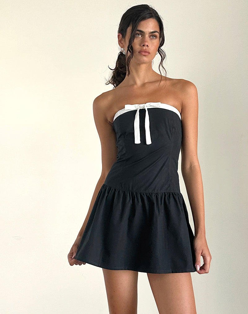 Imagen de Faelas Mini Vestido en Zapato de Claqué con Lazos Blanco roto