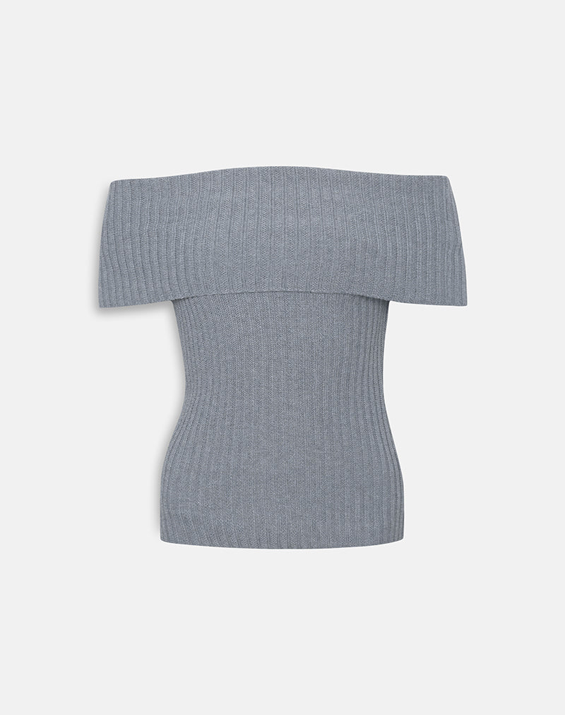 Imagen de Fahari Foldover Top en punto elástico Gris