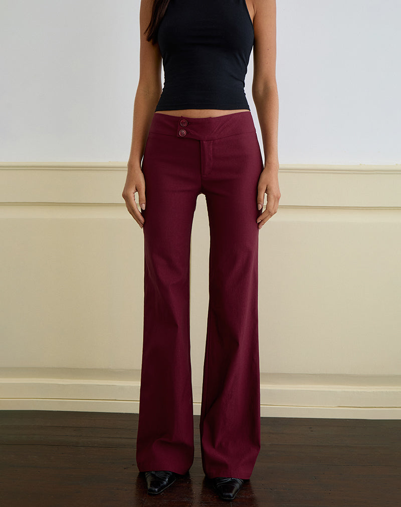Falita Pantalón de Sastrería Borgoña
