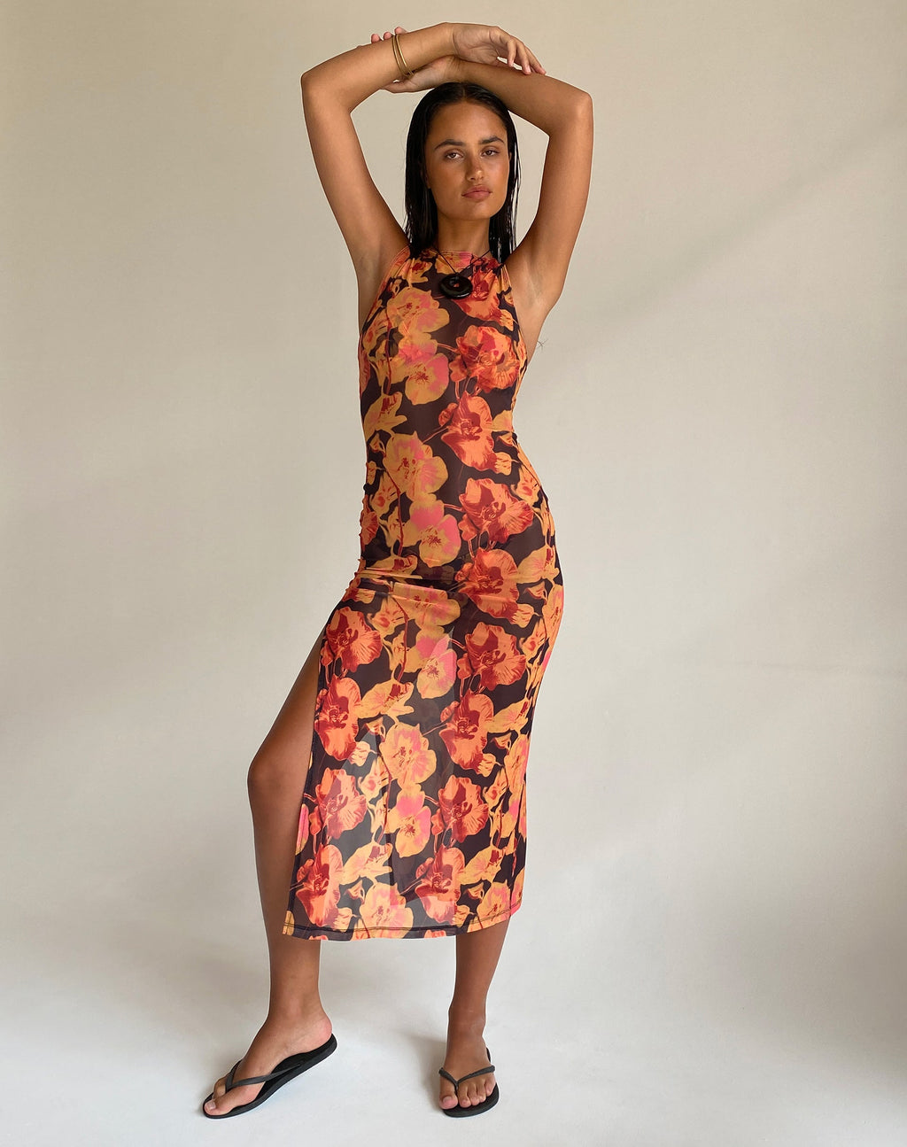 Maxi Vestido Farsha en Orchid Sunset