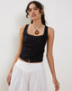 Imagen de Fawn Top en popelín negro