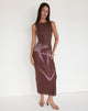 Imagen de Fayola Maxi Dress in Blurred Floral Print Marrón