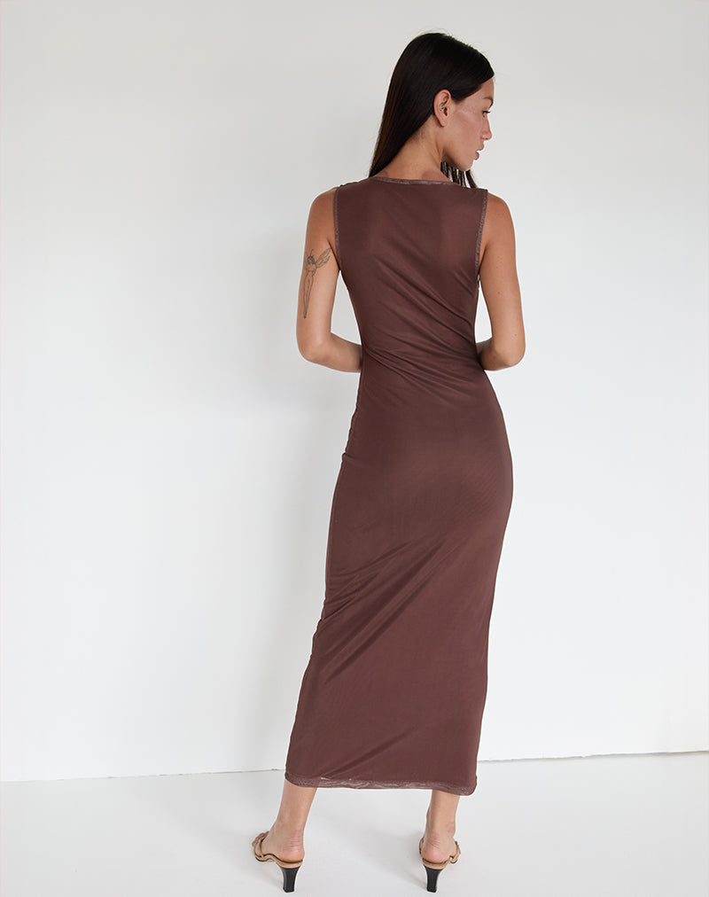 Imagen de Fayola Maxi Dress in Blurred Floral Print Marrón