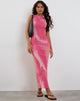 imagen de Fayola Printed Maxi Dress in Watercolour Pink