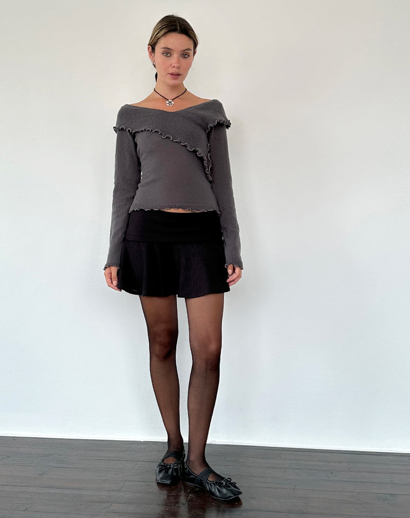 Imagen de Febby Sheer Knit Jumper en color Dark Charcoal
