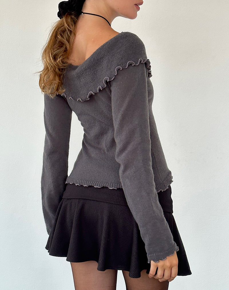 Imagen de Febby Sheer Knit Jumper en color Dark Charcoal