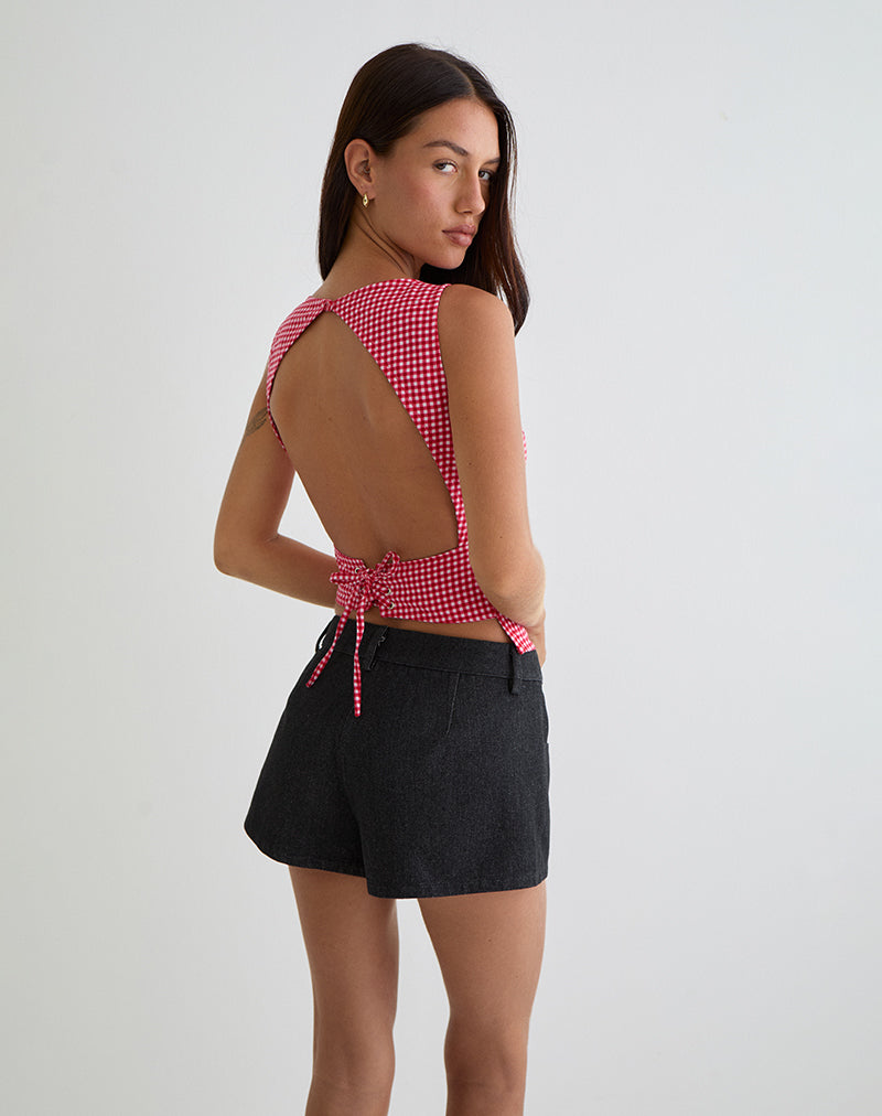 Imagen de Felia Tie Back Top in Red Gingham