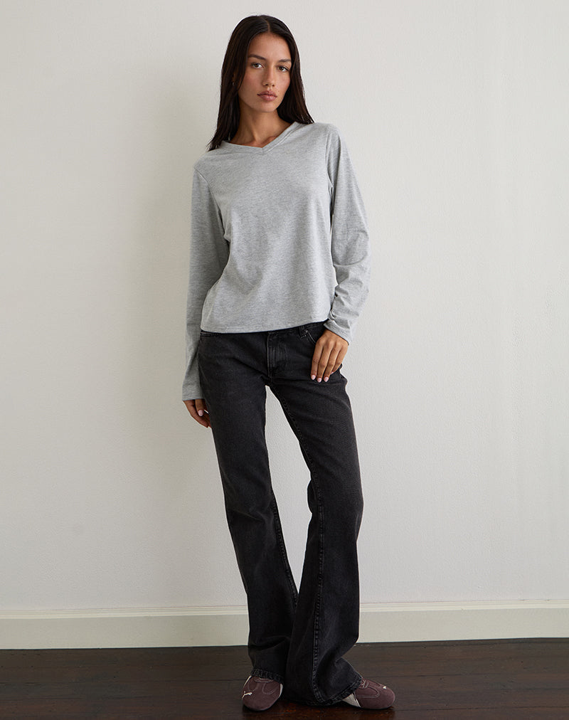 Imagen de Feman Top en Jersey Gris Marga