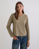Image of Feman Top in Jersey Khaki