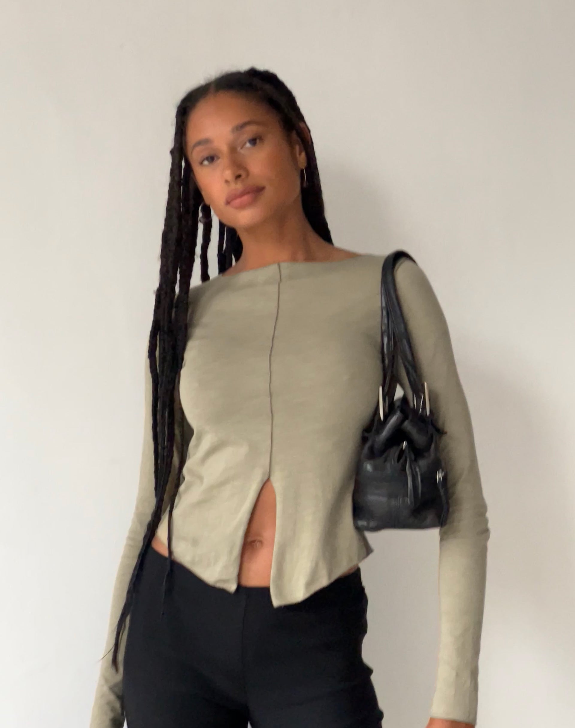 Imagen de MOTEL X JACQUIE Fenrin Camiseta de manga larga con mariposa en London Fog