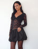 Imagen de Fiore Top de manga larga en negro Canina Rose Lace