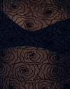 Flock de flores abstractas negras
