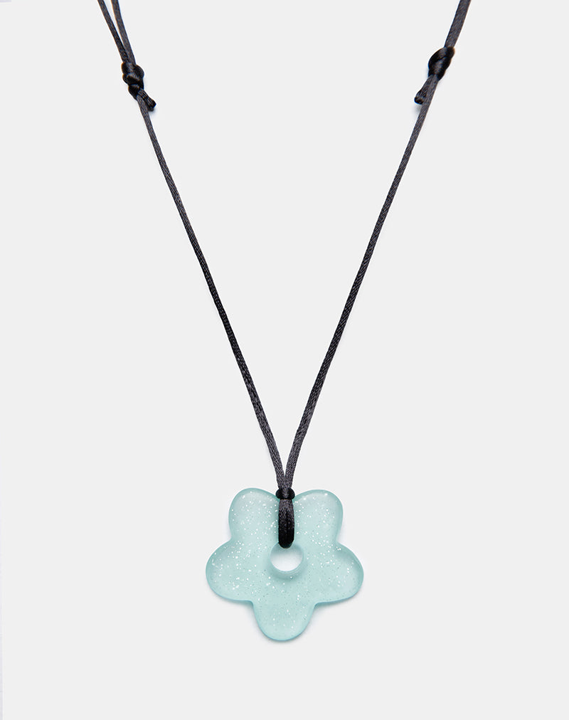 Imagen de Collar Flor de Resina Azul