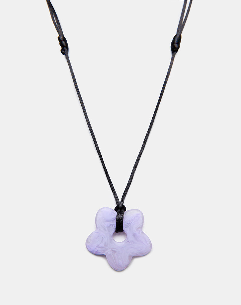 Imagen de Collar Flor de Resina Lila