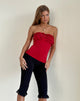 Imagen de Fortuna Ruffle Bandeau Top en Slinky Red