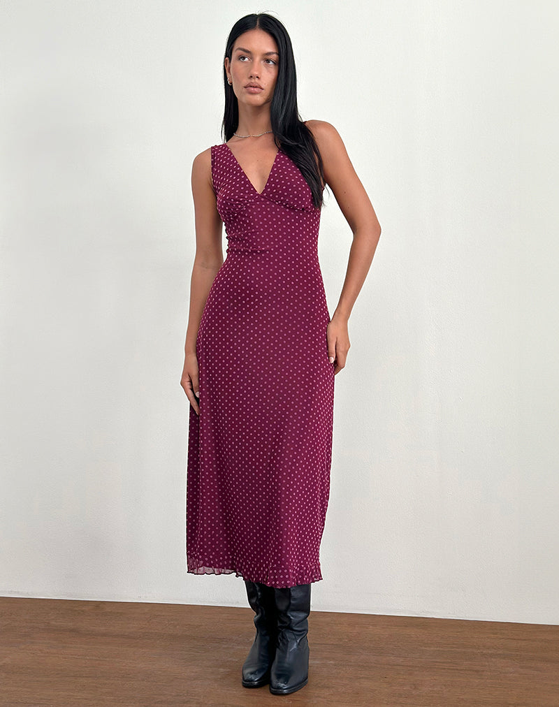 Imagen del vestido Gabriella en Basic Polka Flock Berry