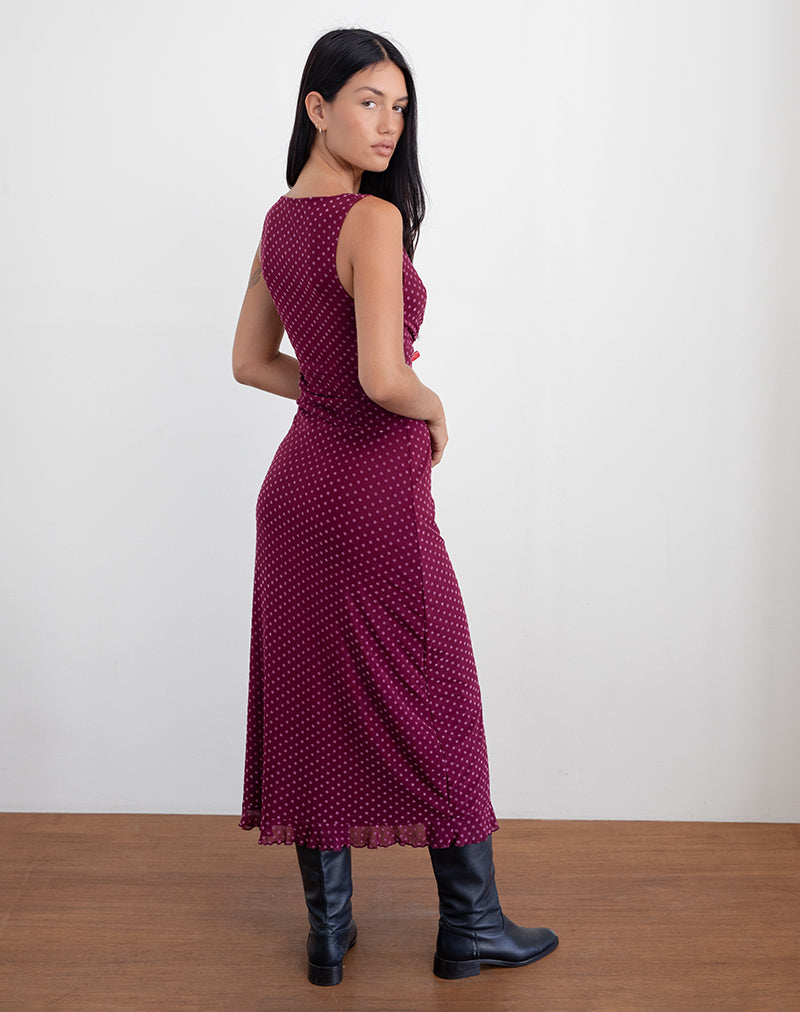Imagen del vestido Gabriella en Basic Polka Flock Berry