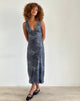 imagen de Gabriela Midi Dress in Faded Botanical Green