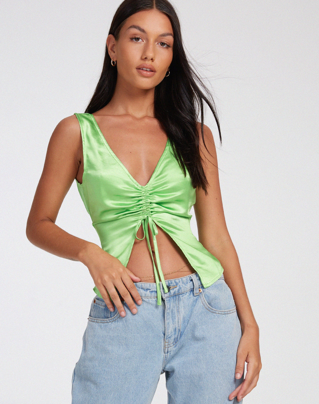 Gafnit Cami Top en verde jazmín