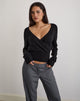 Imagen de Nilza Wrap Top de punto Negro