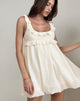 Imagen de Garistha Babydoll Puffball Mini Dress in Cream