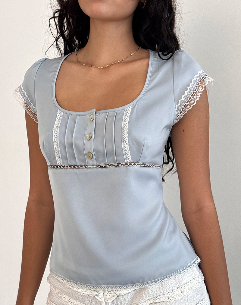 Imagen de Gavrilla Top de satén Baby Blue