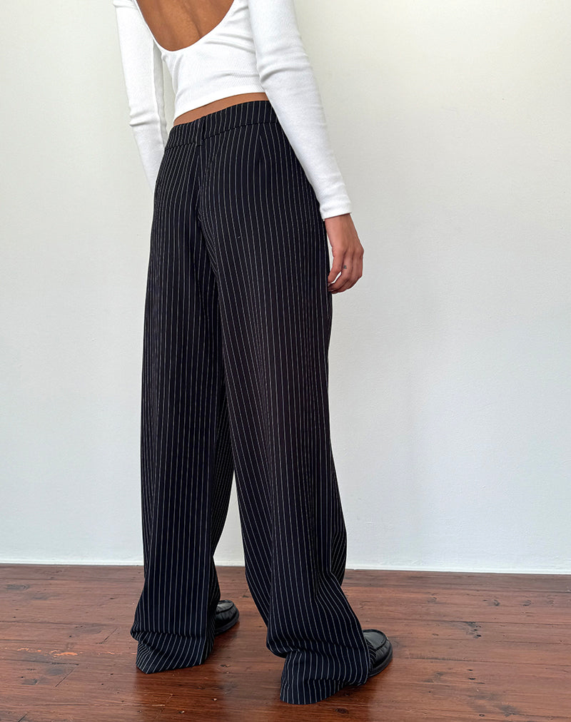 Imagen del pantalón Hondra de raya diplomática negro