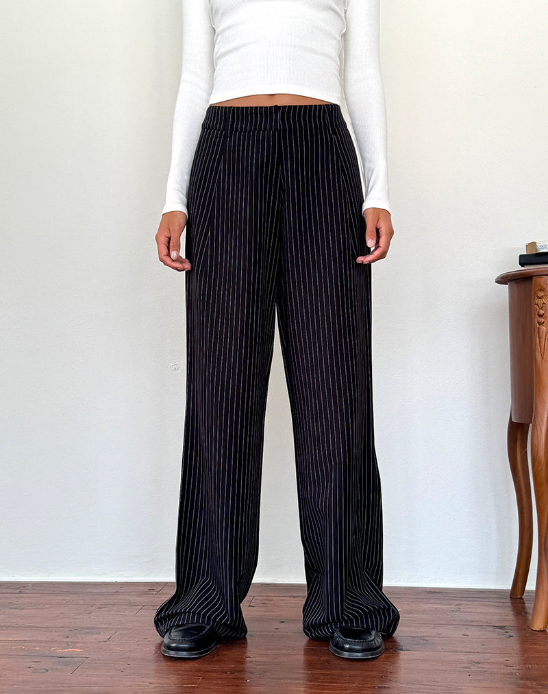 Imagen del pantalón Hondra de raya diplomática negro