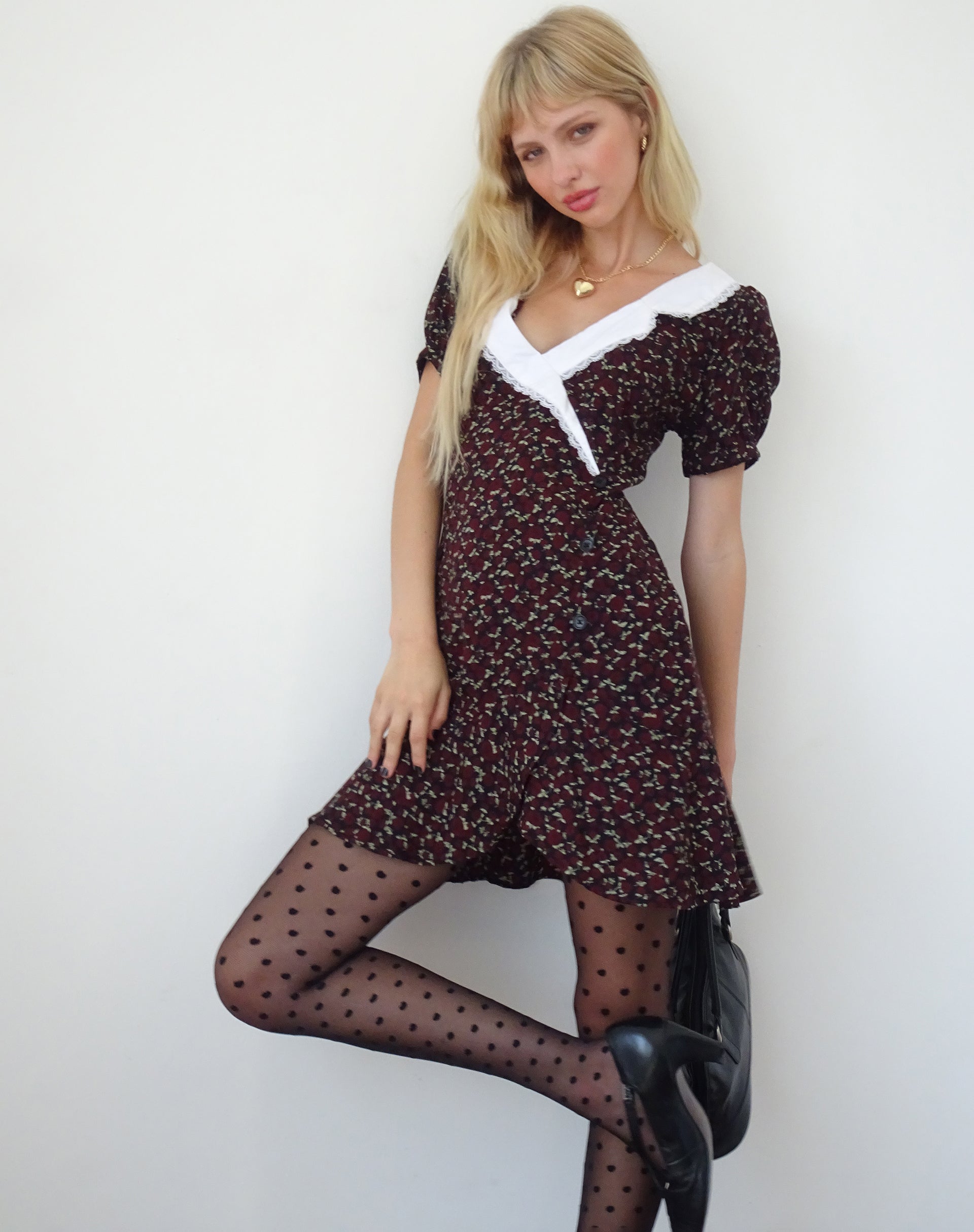 Imagen de Geles Mini Wrap Dress in Dark Rhoslyn Ditsy Print