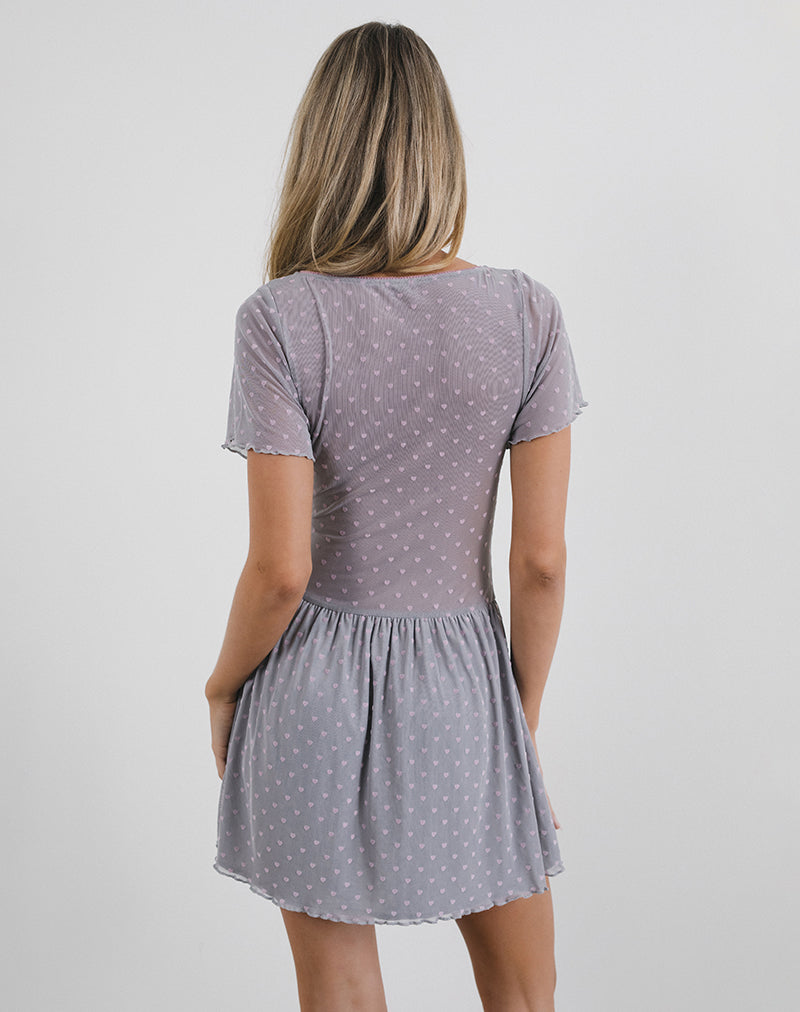 Imagen de Geni Mini Dress in Heart Flock Grey