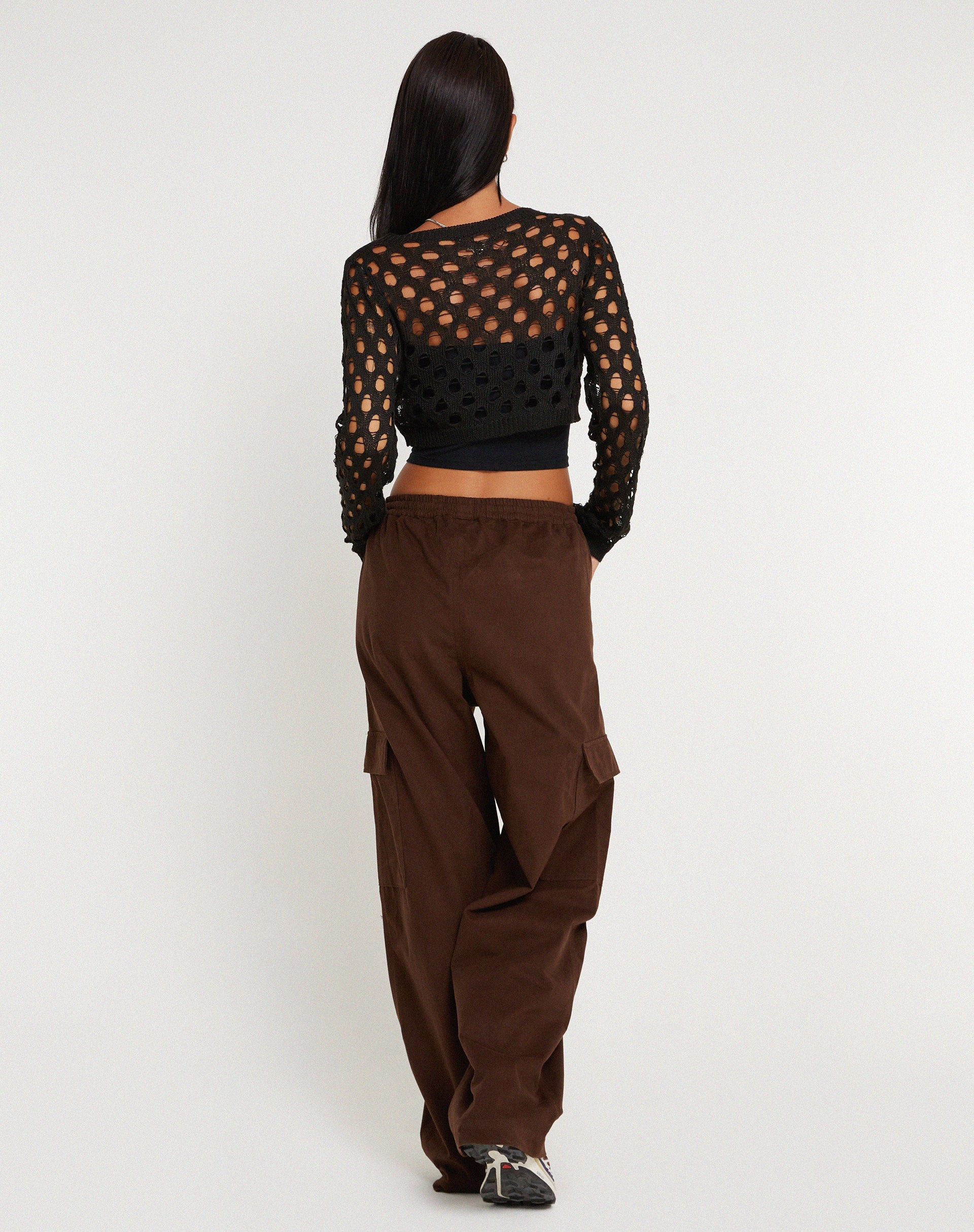imagen de Geona Wide Leg Cargo Trouser en Marrón